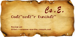 Császár Euniké névjegykártya